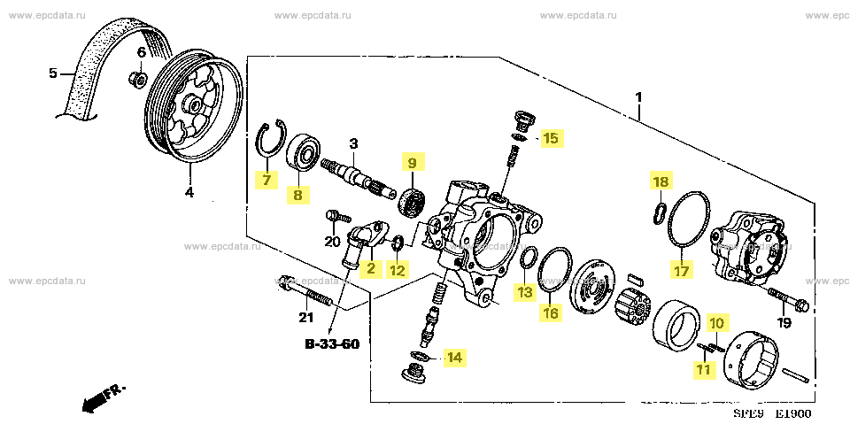 RB1/RB2 Power Steering Pump Rebuild Kit