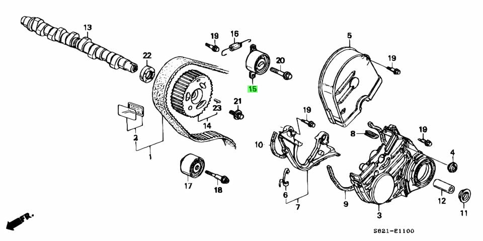 HA4 Timing Belt Tensioner + Adjuster Spring