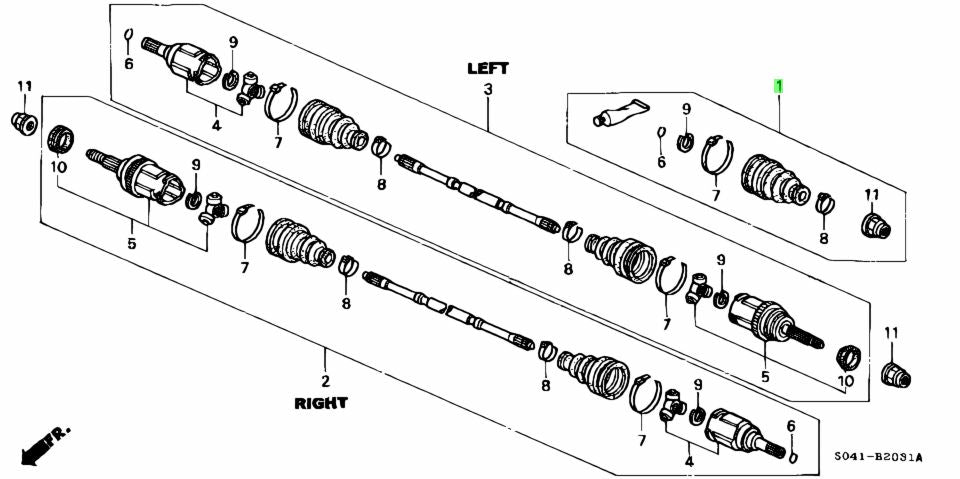 Rear Axle Boot Kit