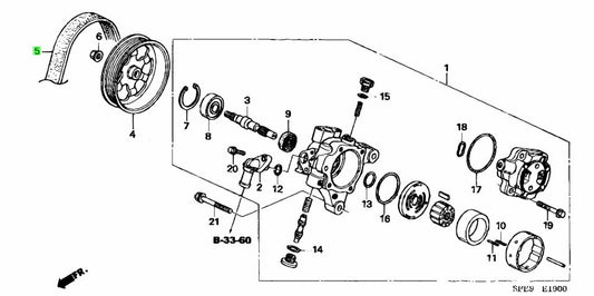 DBA-RB1 DRIVE BELT *Genuine Honda (56992RFE003)*