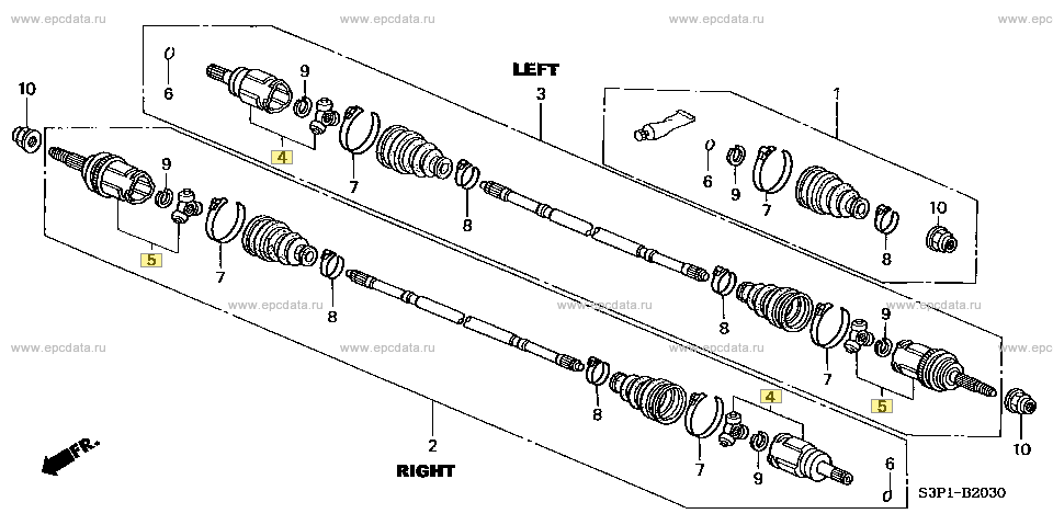 04-08 RB2 Rear Axle Rebuild Kit (DIY)