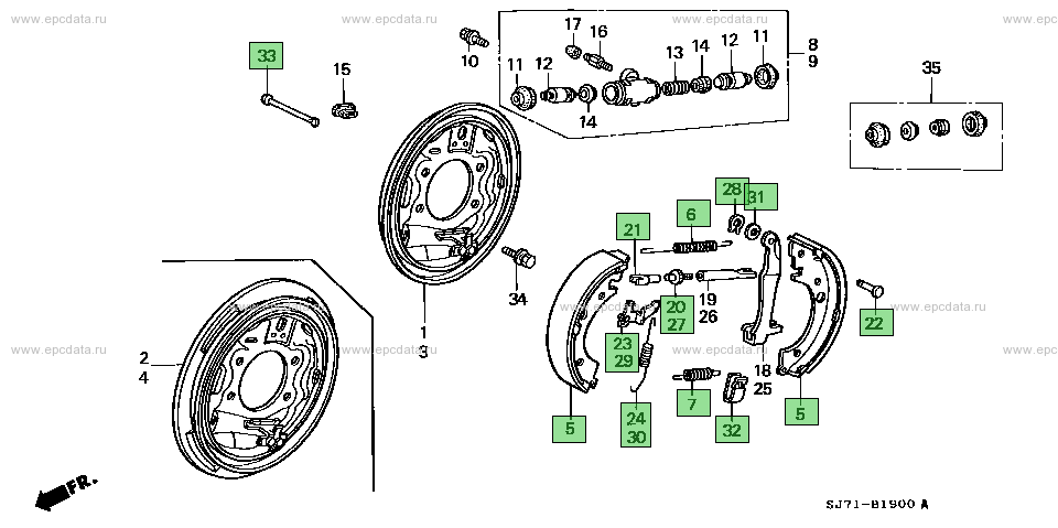 HA4 Rear Drum Brake Kit